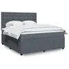 Image de vidaXL Boxspring met matras fluweel donkergrijs 180x200 cm3292419