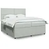 Image de vidaXL Sommier à lattes de lit et matelas Gris clair 200x200cm Velours 3292424