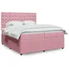 Image de vidaXL Sommier à lattes de lit avec matelas Rose 200x200 cm Velours 3292447