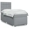 Image de vidaXL Sommier à lattes de lit avec matelas gris clair 80x200 cm tissu, lit, lit à plate-forme, lit à panneaux, meuble de 3292615