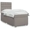 Image de vidaXL Boxspring met matras stof taupe 80x200 cm3292633