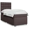Image de vidaXL Sommier à lattes de lit avec matelas Marron foncé 90x190 cm, lit, lit à plate-forme, lit à panneaux, meuble de 3292660