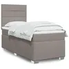 Image de vidaXL Boxspring met matras stof taupe 90x200 cm3292675