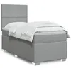 Image de vidaXL Boxspring met matras stof lichtgrijs 100x200 cm3292692
