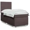 Image de vidaXL Sommier à lattes de lit avec matelas Marron foncé 100x200 cm, lit, lit à plate-forme, lit à panneaux, meuble de 3292695
