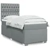 Image de vidaXL Boxspring met matras stof lichtgrijs 100x200 cm3292706