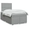 Image de vidaXL Sommier à lattes de lit avec matelas Gris clair 120x200cm Tissu, lit, lit à plate-forme, lit à panneaux, meuble de 3292748