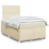 Image de vidaXL Boxspring met matras stof cràmekleurig 120x200 cm3292753