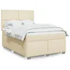 Image de vidaXL Boxspring met matras stof cràmekleurig 140x190 cm3292781