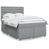 Image de vidaXL Boxspring met matras stof lichtgrijs 140x190 cm3292797