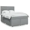 Image de vidaXL Sommier à lattes de lit avec matelas Gris clair 140x200cm Tissu 3292825