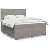 Image de vidaXL Boxspring met matras stof taupe 180x200 cm3292871