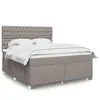 Image de vidaXL Boxspring met matras stof taupe 180x200 cm3292878