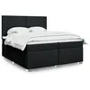 Image de vidaXL Boxspring met matras stof zwart 200x200 cm3292890