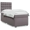 Image de vidaXL Boxspring met matras kunstleer grijs 80x200 cm3292998