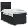 Image de vidaXL Sommier à lattes de lit avec matelas Noir 90x200 cm Similicuir 3293004