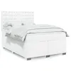 Image de vidaXL Sommier à lattes de lit avec matelas Blanc 140x200cm Similicuir 3293025