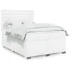 Image de vidaXL Sommier à lattes de lit avec matelas Blanc 160x200cm Similicuir 3293029