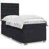 Image de vidaXL Sommier à lattes de lit avec matelas noir simple similicuir, lit, lit à plate-forme, lit à panneaux, meuble de 3293052