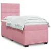 Image de vidaXL Boxspring met matras fluweel roze 80x200 cm3293067