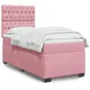 Image de vidaXL Boxspring met matras fluweel roze 80x200 cm3293073