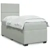 Image de vidaXL Sommier à lattes de lit et matelas Gris clair 90x190 cm Velours, lit, lit à plate-forme, lit à panneaux, meuble de 3293080