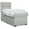 Image de vidaXL Sommier à lattes de lit et matelas Gris clair 90x190 cm Velours, lit, lit à plate-forme, lit à panneaux, meuble de 3293092