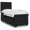 Image de vidaXL Sommier à lattes de lit avec matelas Noir 90x190 cm Velours, lit, lit à plate-forme, lit à panneaux, meuble de 3293100