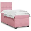 Image de vidaXL Boxspring met matras fluweel roze 90x200 cm3293115