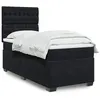 Image de vidaXL Sommier à lattes de lit avec matelas Noir 90x200 cm Velours, lit, lit à plate-forme, lit à panneaux, meuble de 3293118