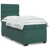 Image de vidaXL Sommier à lattes de lit avec matelas Vert foncé 90x200 cm, lit, lit à plate-forme, lit à panneaux, meuble de chambre 3293119