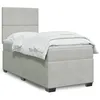 Image de vidaXL Sommier à lattes de lit et matelas Gris clair 100x200cm Velours, lit, lit à plate-forme, lit à panneaux, meuble de 3293128