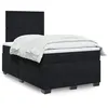 Image de vidaXL Sommier à lattes de lit avec matelas noir 120x190 cm velours, lit, lit à plate-forme, lit à panneaux, meuble de 3293154