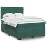 Image de vidaXL Boxspring met matras fluweel donkergroen 140x190 cm3293215