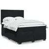 Image de vidaXL Sommier à lattes de lit avec matelas Noir 140x200 cm Velours 3293226