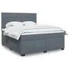 Image de vidaXL Boxspring met matras fluweel donkergrijs 180x200 cm3293279