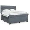 Image de vidaXL Boxspring met matras fluweel donkergrijs 180x200 cm3293285