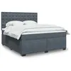 Image de vidaXL Boxspring met matras fluweel donkergrijs 180x200 cm3293291