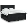 Image de vidaXL Boxspring met matras fluweel zwart 200x200 cm3293298