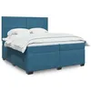 Image de vidaXL Boxspring met matras fluweel blauw 200x200 cm3293300