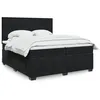 Image de vidaXL Boxspring met matras fluweel zwart 200x200 cm3293304