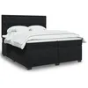 Image de vidaXL Boxspring met matras fluweel zwart 200x200 cm3293316
