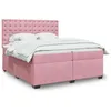 Image de vidaXL Boxspring met matras fluweel roze 200x200 cm3293319