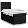 Image de vidaXL Sommier à lattes de lit et matelas Noir 80x200 cm Tissu 3293423