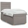 Image de vidaXL Boxspring met matras stof taupe 90x190 cm3293439