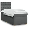 Image de vidaXL Boxspring met matras stof donkergrijs 90x190 cm3293450