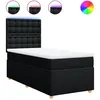 Image de vidaXL Boxspring met matras stof zwart 90x190 cm3293451