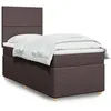 Image de vidaXL Sommier à lattes de lit avec matelas Marron foncé 100x200 cm 3293487