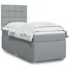 Image de vidaXL Boxspring met matras stof lichtgrijs 100x200 cm3293491