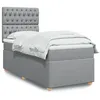 Image de vidaXL Boxspring met matras stof lichtgrijs 100x200 cm3293498